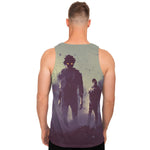 Halloween Zombie Crowd Print Men's Tank Top