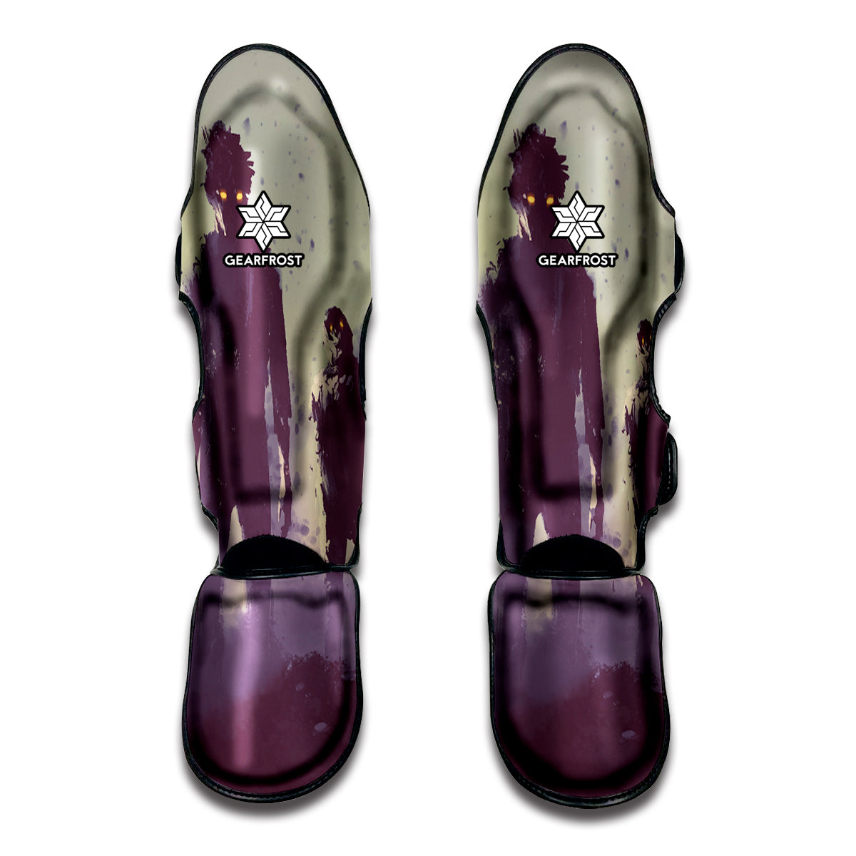 Halloween Zombie Crowd Print Muay Thai Shin Guard