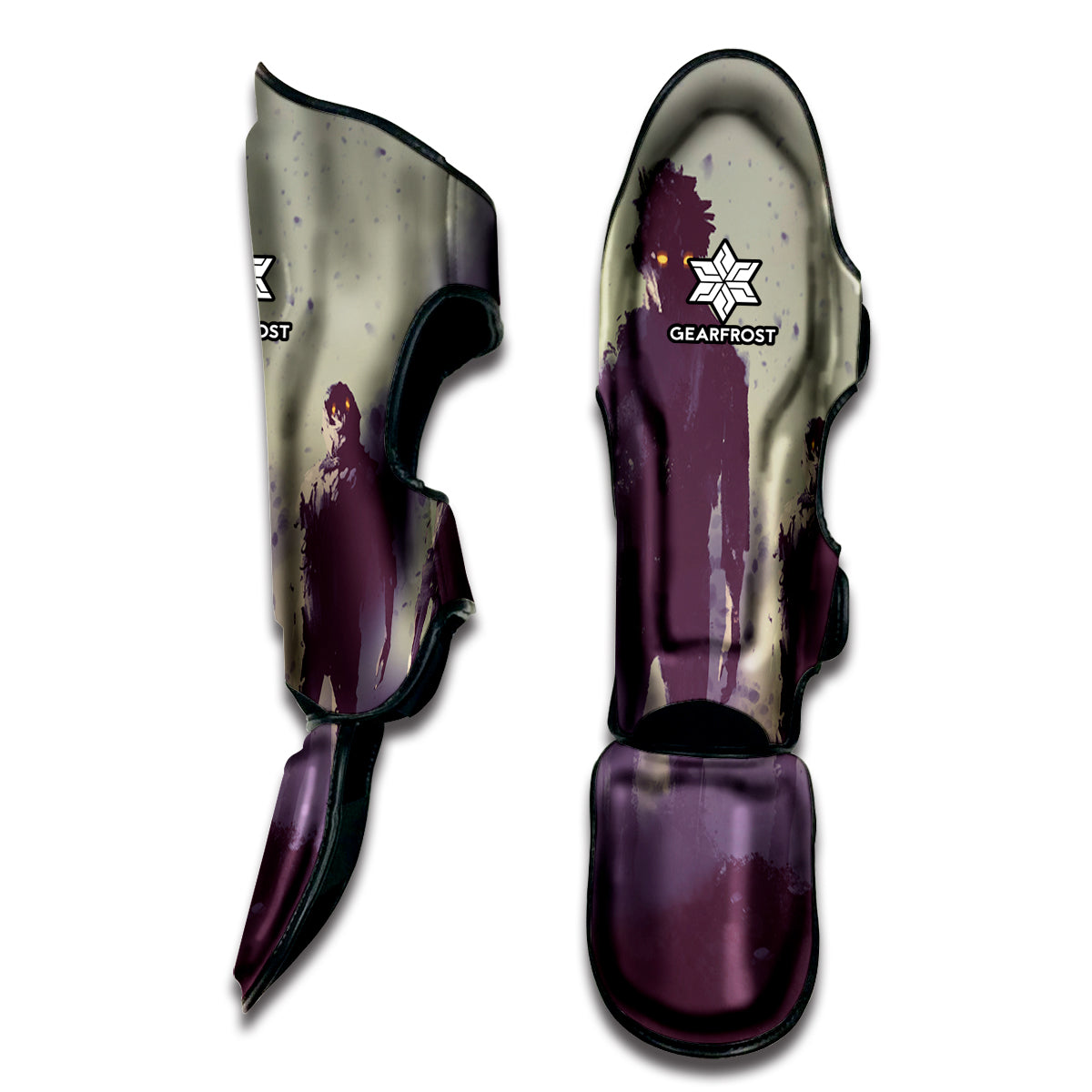Halloween Zombie Crowd Print Muay Thai Shin Guard
