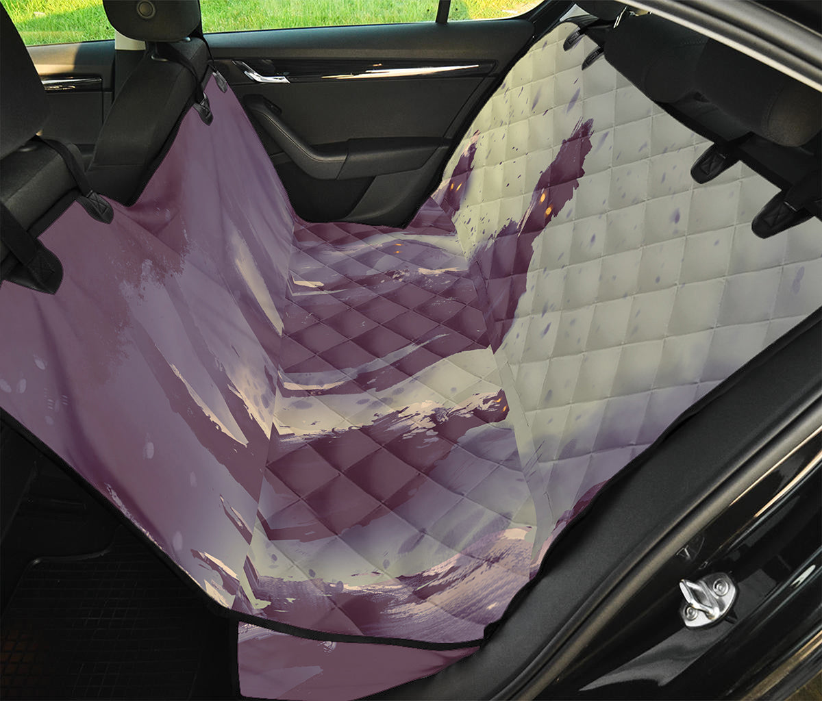 Halloween Zombie Crowd Print Pet Car Back Seat Cover