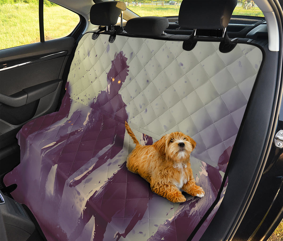 Halloween Zombie Crowd Print Pet Car Back Seat Cover