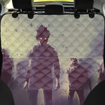 Halloween Zombie Crowd Print Pet Car Back Seat Cover