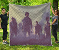 Halloween Zombie Crowd Print Quilt