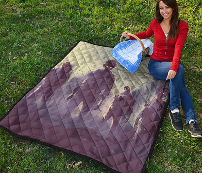 Halloween Zombie Crowd Print Quilt