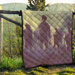 Halloween Zombie Crowd Print Quilt