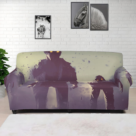 Halloween Zombie Crowd Print Sofa Cover