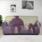 Halloween Zombie Crowd Print Sofa Cover