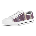 Halloween Zombie Crowd Print White Low Top Shoes