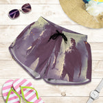 Halloween Zombie Crowd Print Women's Shorts