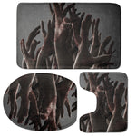 Halloween Zombie Hands Print 3 Piece Bath Mat Set