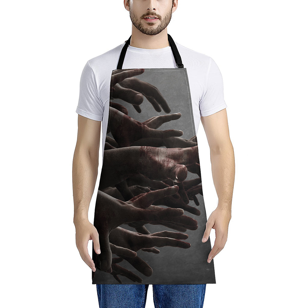 Halloween Zombie Hands Print Apron