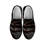 Halloween Zombie Hands Print Black Slip On Shoes