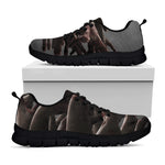 Halloween Zombie Hands Print Black Sneakers