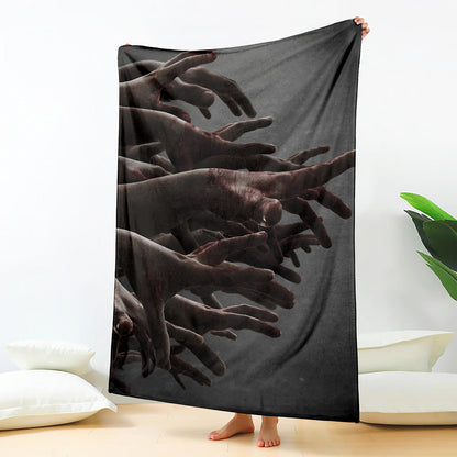 Halloween Zombie Hands Print Blanket