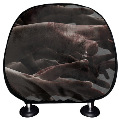 Halloween Zombie Hands Print Car Headrest Covers