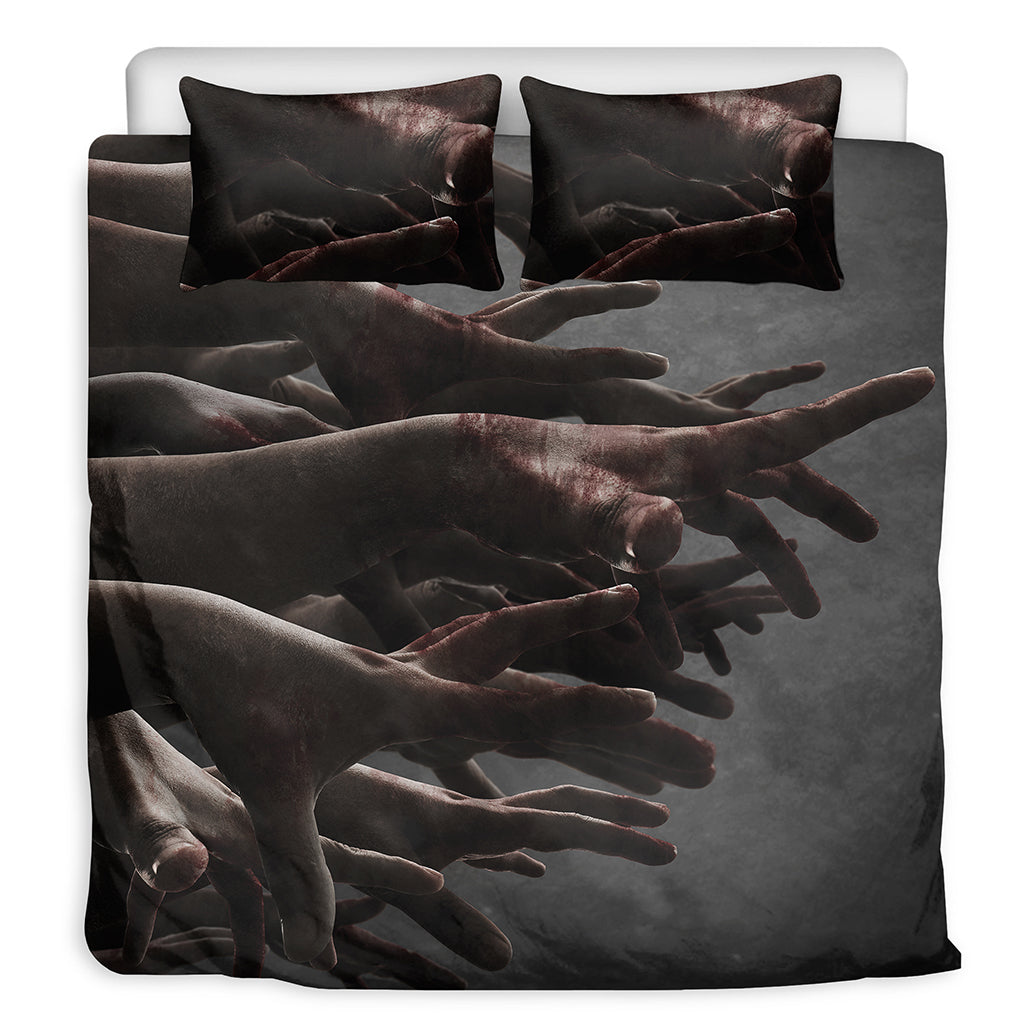 Halloween Zombie Hands Print Duvet Cover Bedding Set