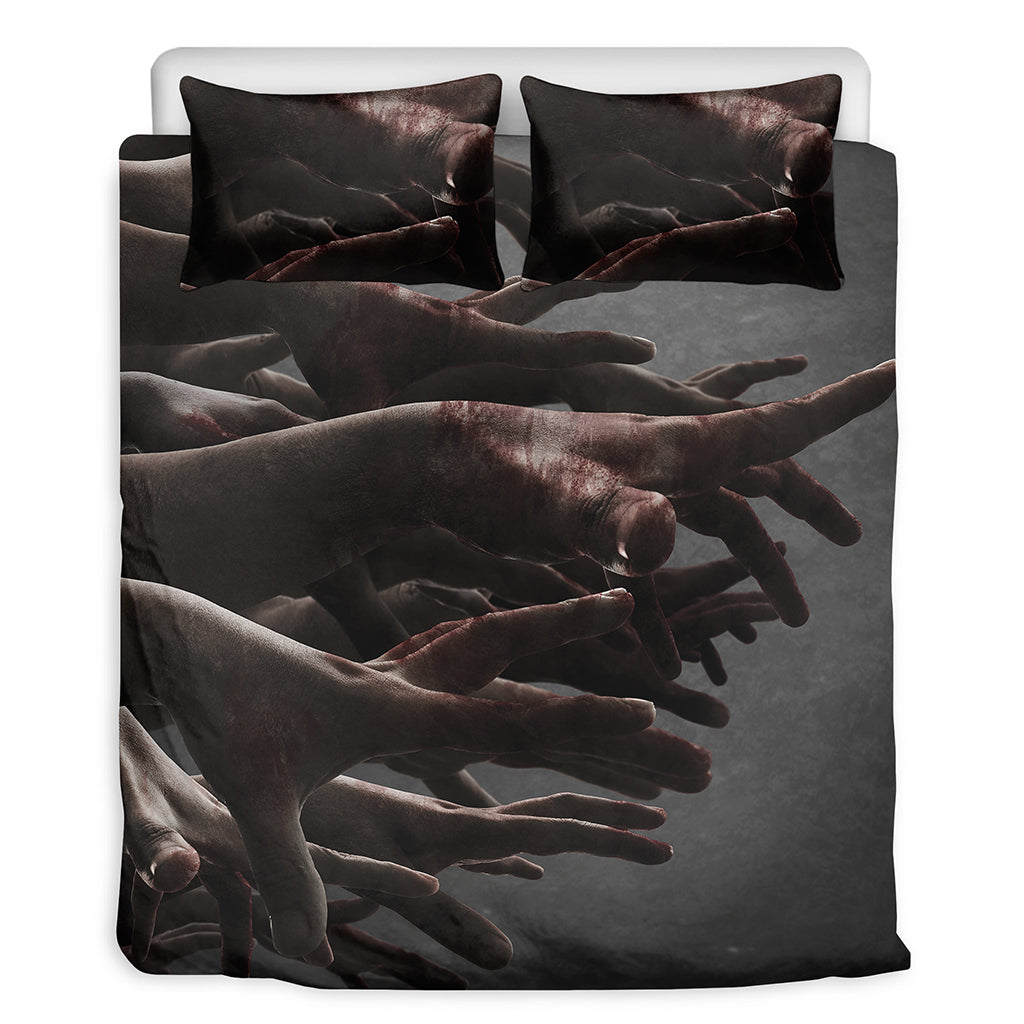 Halloween Zombie Hands Print Duvet Cover Bedding Set