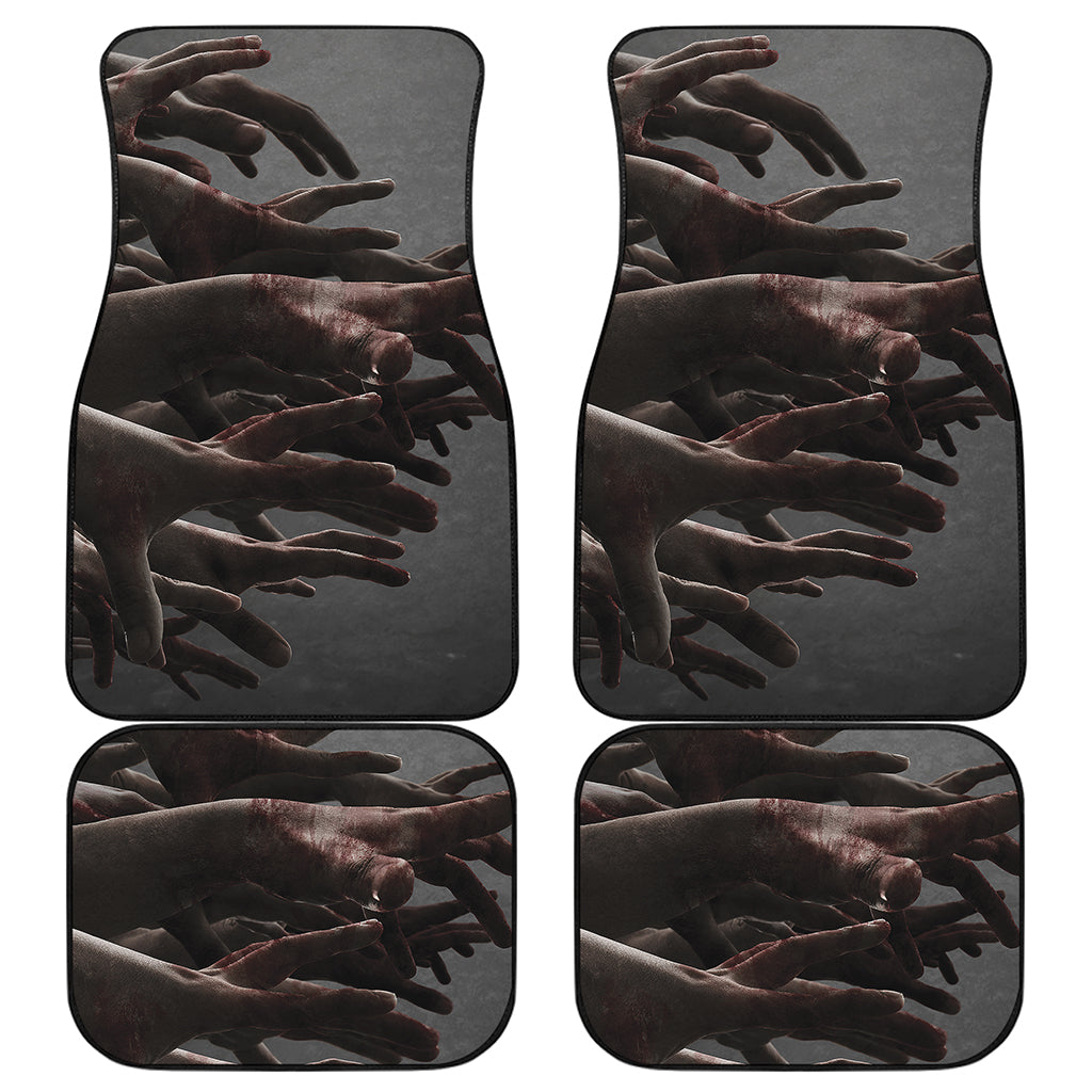 Halloween Zombie Hands Print Front and Back Car Floor Mats