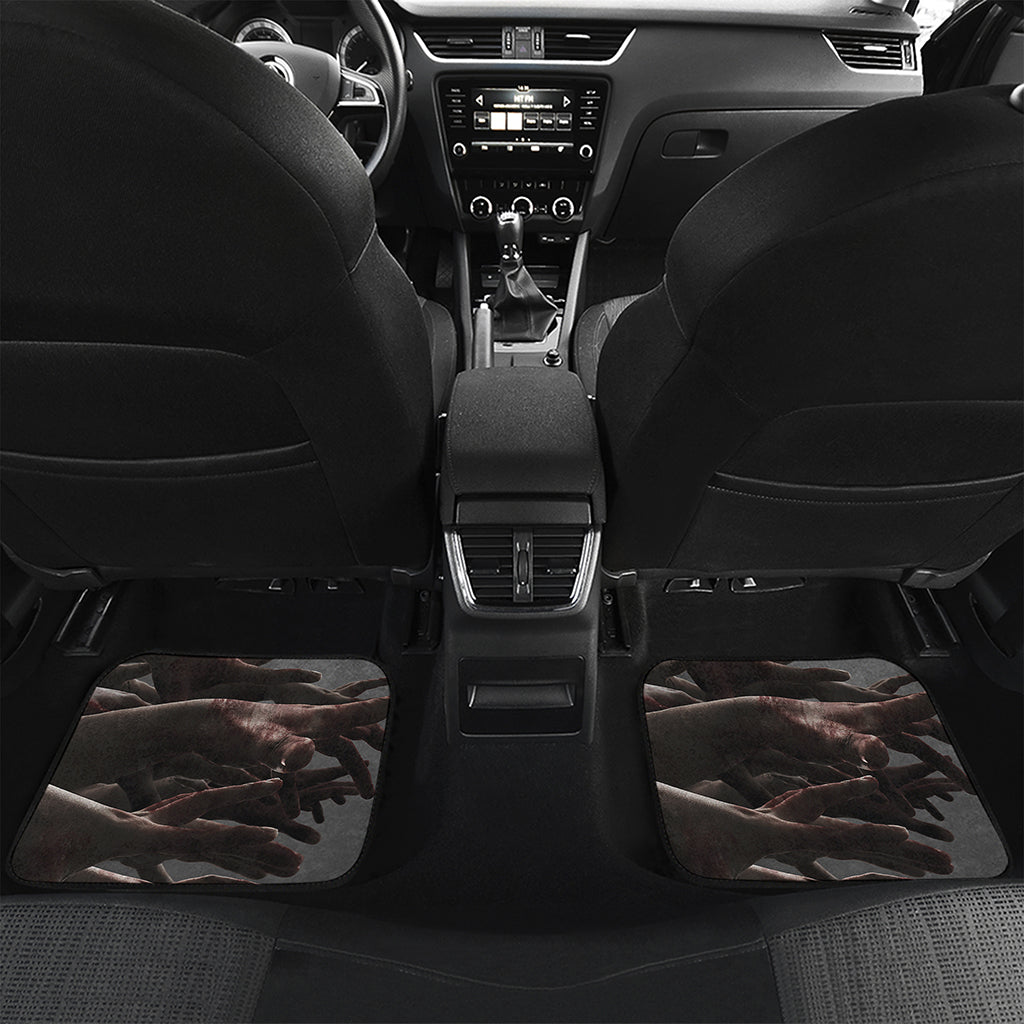 Halloween Zombie Hands Print Front and Back Car Floor Mats