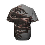 Halloween Zombie Hands Print Men's Baseball Jersey