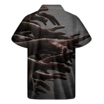 Halloween Zombie Hands Print Men's Short Sleeve Shirt