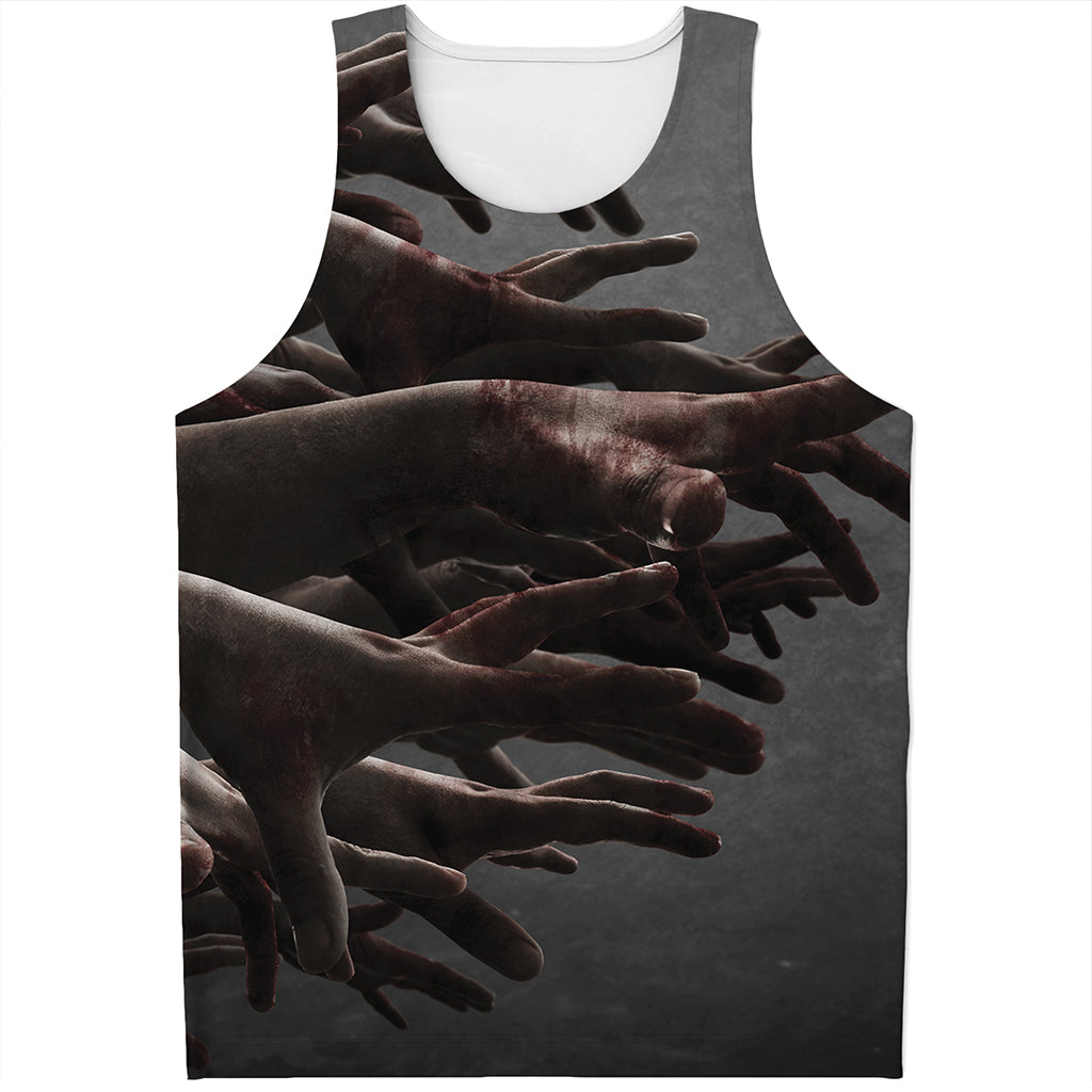 Halloween Zombie Hands Print Men's Tank Top