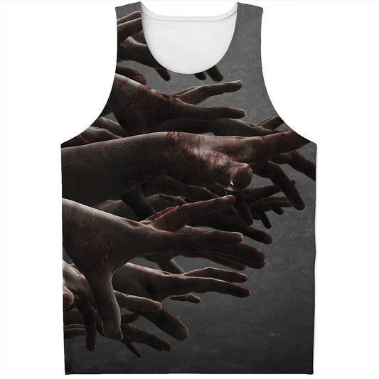 Halloween Zombie Hands Print Men's Tank Top