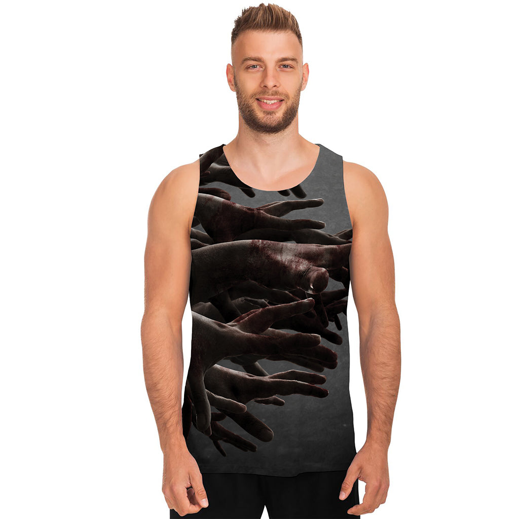 Halloween Zombie Hands Print Men's Tank Top