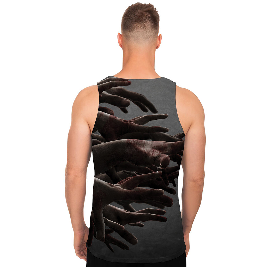 Halloween Zombie Hands Print Men's Tank Top