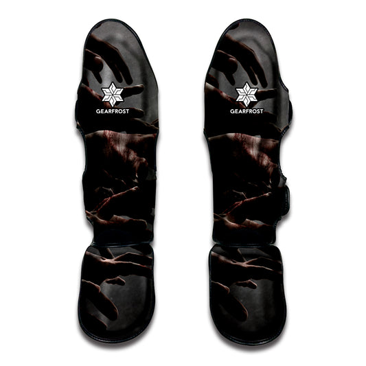 Halloween Zombie Hands Print Muay Thai Shin Guard
