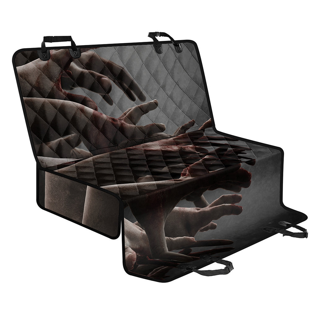 Halloween Zombie Hands Print Pet Car Back Seat Cover