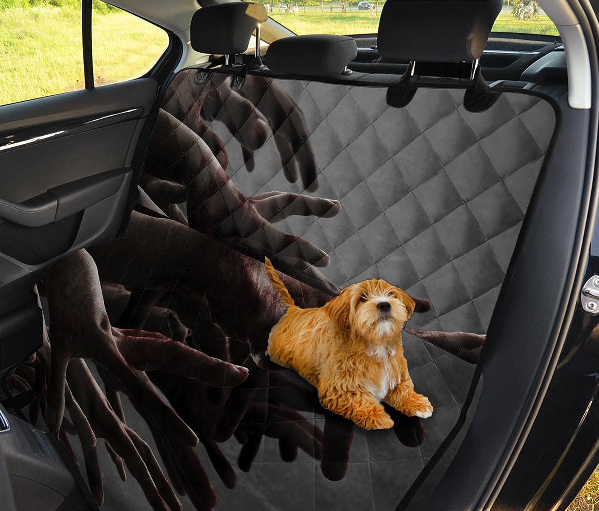 Halloween Zombie Hands Print Pet Car Back Seat Cover