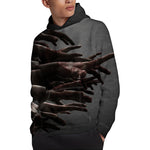 Halloween Zombie Hands Print Pullover Hoodie