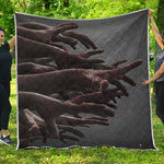 Halloween Zombie Hands Print Quilt