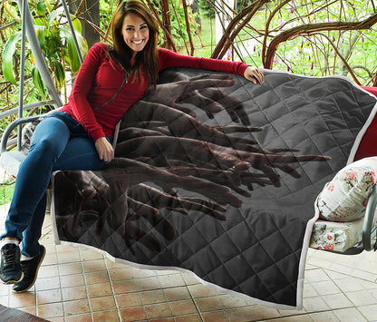 Halloween Zombie Hands Print Quilt