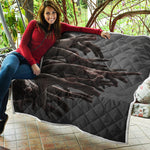 Halloween Zombie Hands Print Quilt