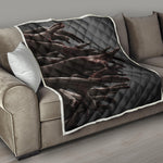 Halloween Zombie Hands Print Quilt