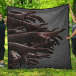 Halloween Zombie Hands Print Quilt