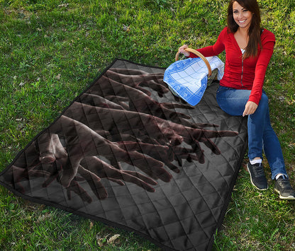 Halloween Zombie Hands Print Quilt
