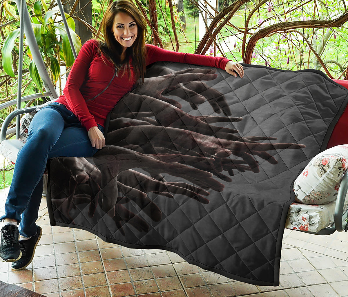Halloween Zombie Hands Print Quilt