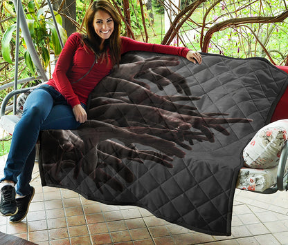 Halloween Zombie Hands Print Quilt