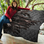 Halloween Zombie Hands Print Quilt