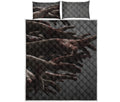 Halloween Zombie Hands Print Quilt Bed Set