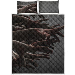Halloween Zombie Hands Print Quilt Bed Set