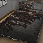 Halloween Zombie Hands Print Quilt Bed Set