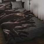 Halloween Zombie Hands Print Quilt Bed Set