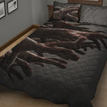 Halloween Zombie Hands Print Quilt Bed Set