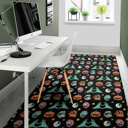 Halloween Zombie Pattern Print Area Rug