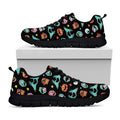 Halloween Zombie Pattern Print Black Running Shoes
