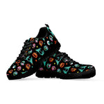 Halloween Zombie Pattern Print Black Sneakers